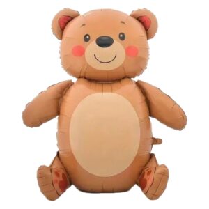 58 inch Brown Love Bear Sitting Foil Balloon