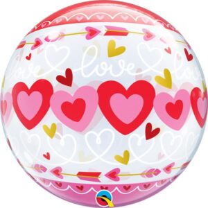 Qualatex 22 Inch Love Connected Hearts Deco Bubble