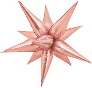 Prima 26 inch Rose Gold Starburst Foil Balloon