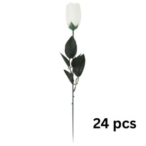 White Roses in Acetate CDU 24pcs