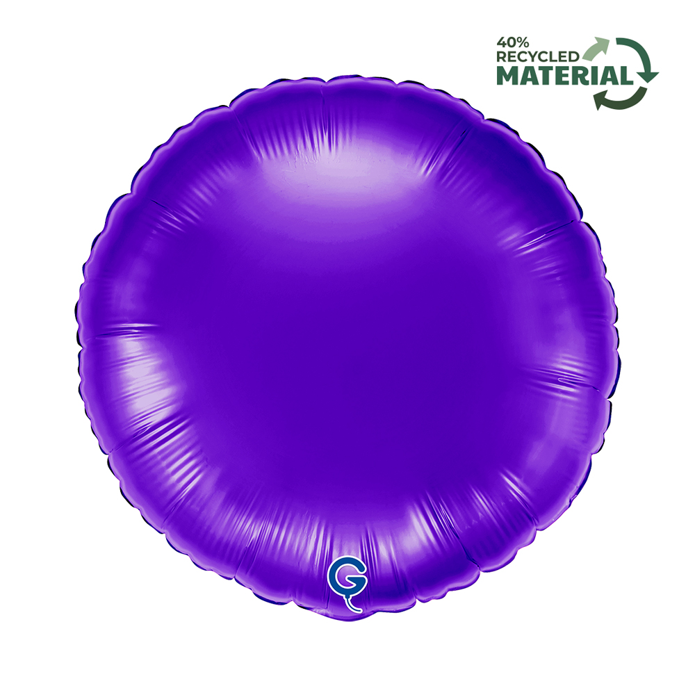 Grabo 18 inch Round Royal Purple Foil Balloon