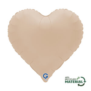 Grabo 18 inch Soft Matte Cappuccino Sweetie Heart Foil Balloon