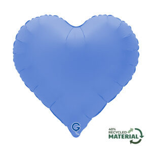 Grabo 18 inch Soft Matte Lotus Blue Sweetie Heart Foil Balloon
