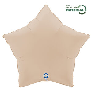 Grabo 18 inch Soft Matte Cappuccino Star Foil Balloon