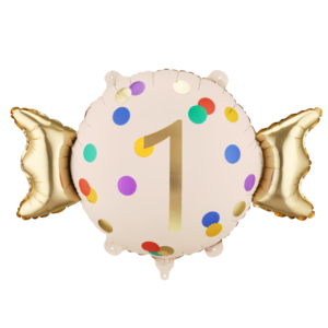 Party Deco 24 inch Age 1 Candy Shape Foil Balloon