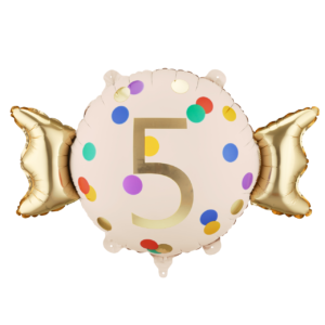 Party Deco 24 inch Age 5 Candy Shape Foil Balloon
