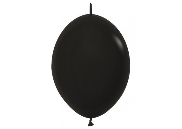 Sempertex 12 inch Fashion Black Link-O-Loon Latex Balloons