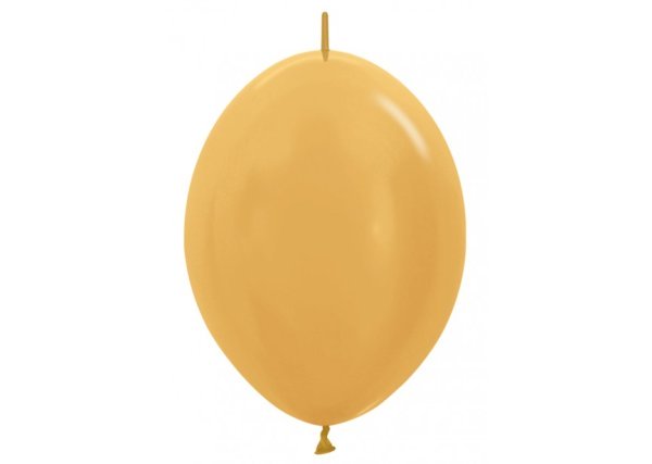 Sempertex 12 inch Metallic Gold Link-O-Loon Latex Balloons