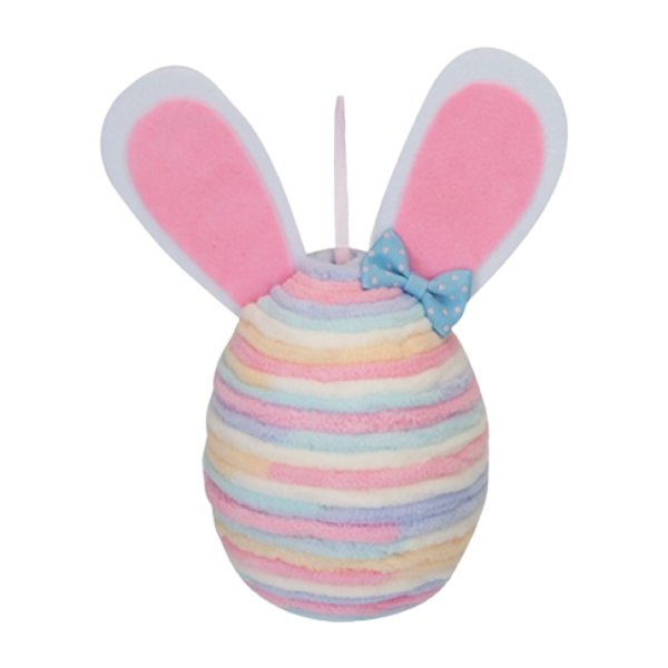 9cm x 20cm Pastel Rainbow Egg With Ears Hanging Decoration