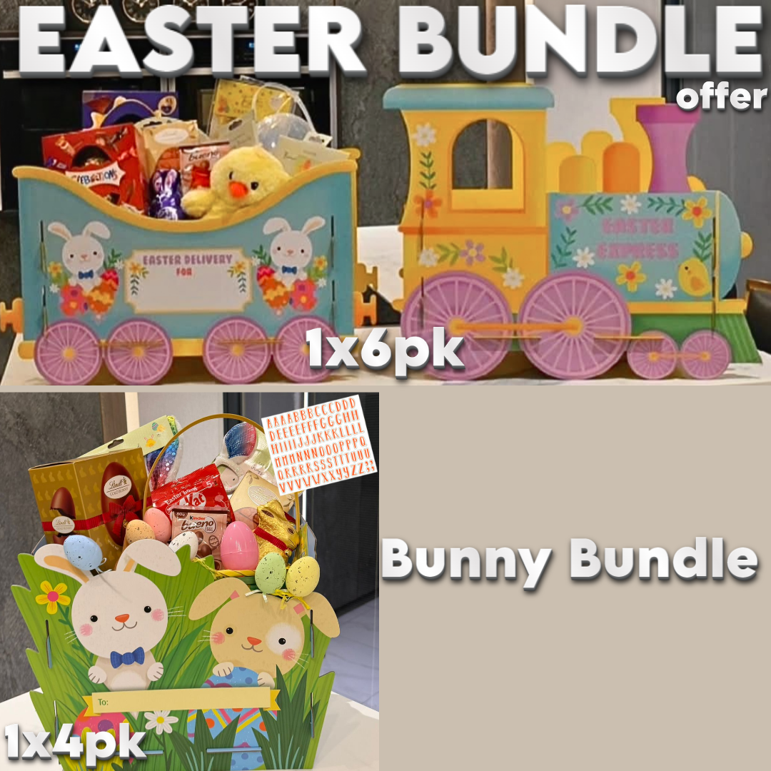 Easter Bunny Box And Train Bundle Offer (4pk Bunny- 6pk Train)