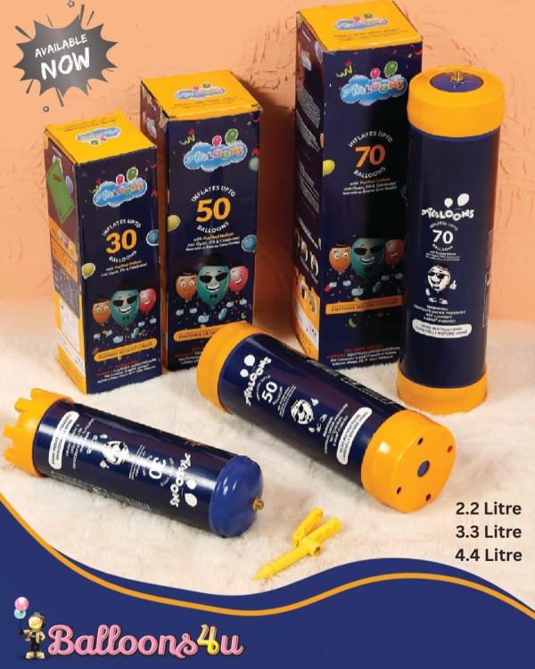 Airloons Portable Helium Balloon Kit 3.3 Ltr – Inflates Up to 50 Balloons - Image 2