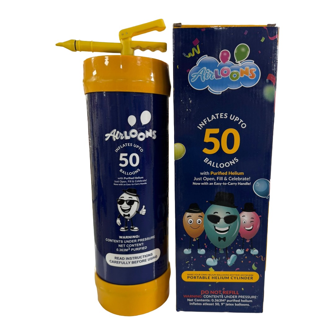 Airloons Portable Helium Balloon Kit 3.3 Ltr – Inflates Up to 50 Balloons