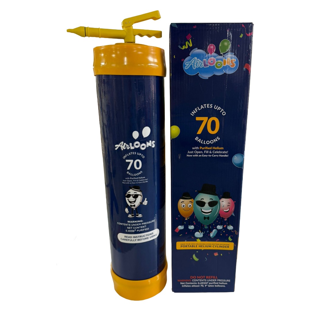 Airloons Portable Helium Balloon Kit 4.4 Ltr – Inflates Up to 70 Balloons