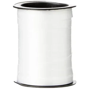 Amscan White 25m5mm Balloon Polly Ribbon