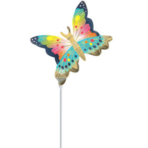 Anagram 14 inch Vibrant Flutter Butterfly Satin Mini Foil Balloon