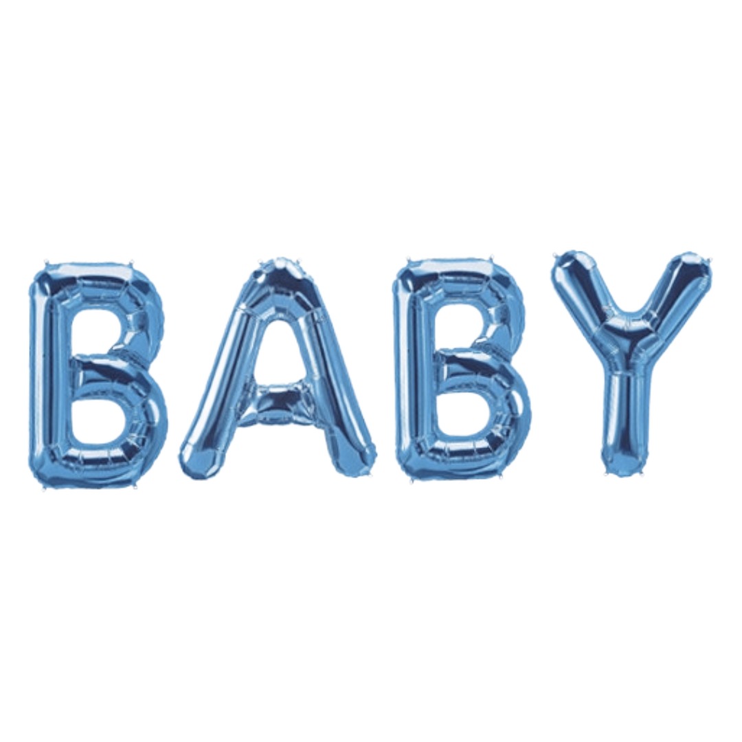 Eurowrap 14 inch Baby Blue Foil Balloon (Banner Pack)