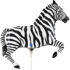 Grabo 14 inch Zebra Mini Foil Balloon (Air Filled)