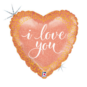 Grabo 18 inch I LOVE YOU Rose Gold Foil Balloon