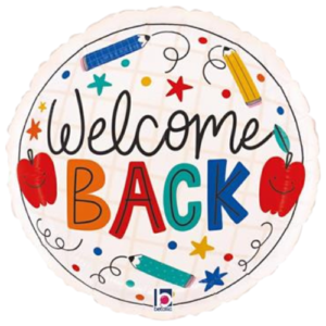 Grabo 18 inch Welcome Back Doodles Foil Balloon