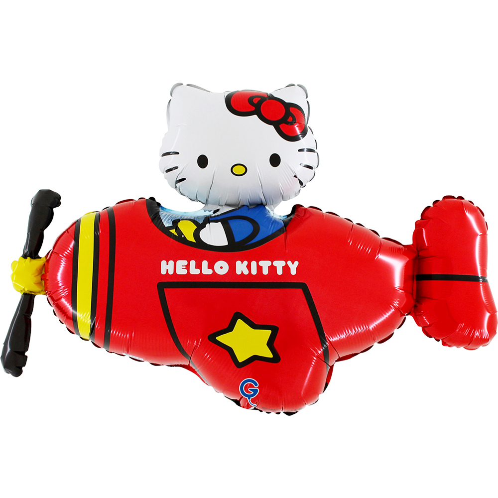 Grabo 30 inch Hello Kitty Airplane Red Foil Balloon