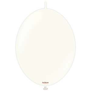 Kalisan 12 inch Retro White K-Link Latex Balloons