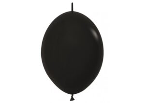 Sempertex 12 inch Fashion Black Link-O-Loon Latex Balloons
