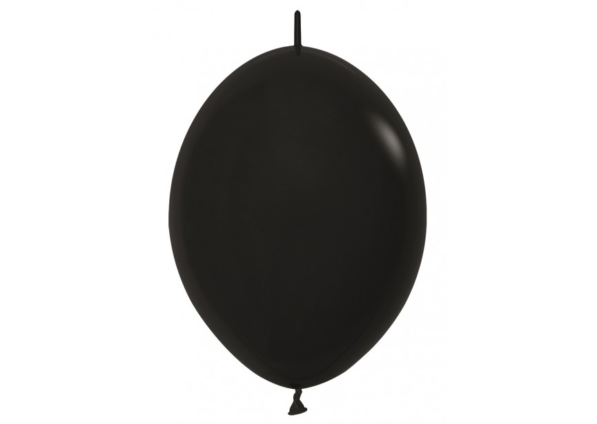Sempertex 12 inch Fashion Black Link-O-Loon Latex Balloons