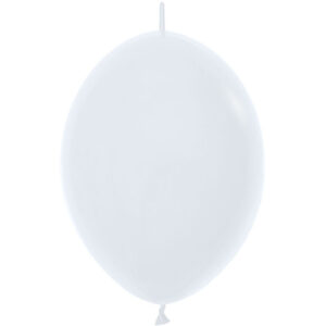 Sempertex 6 inch Fashion White Link-O-Loon Latex Balloons