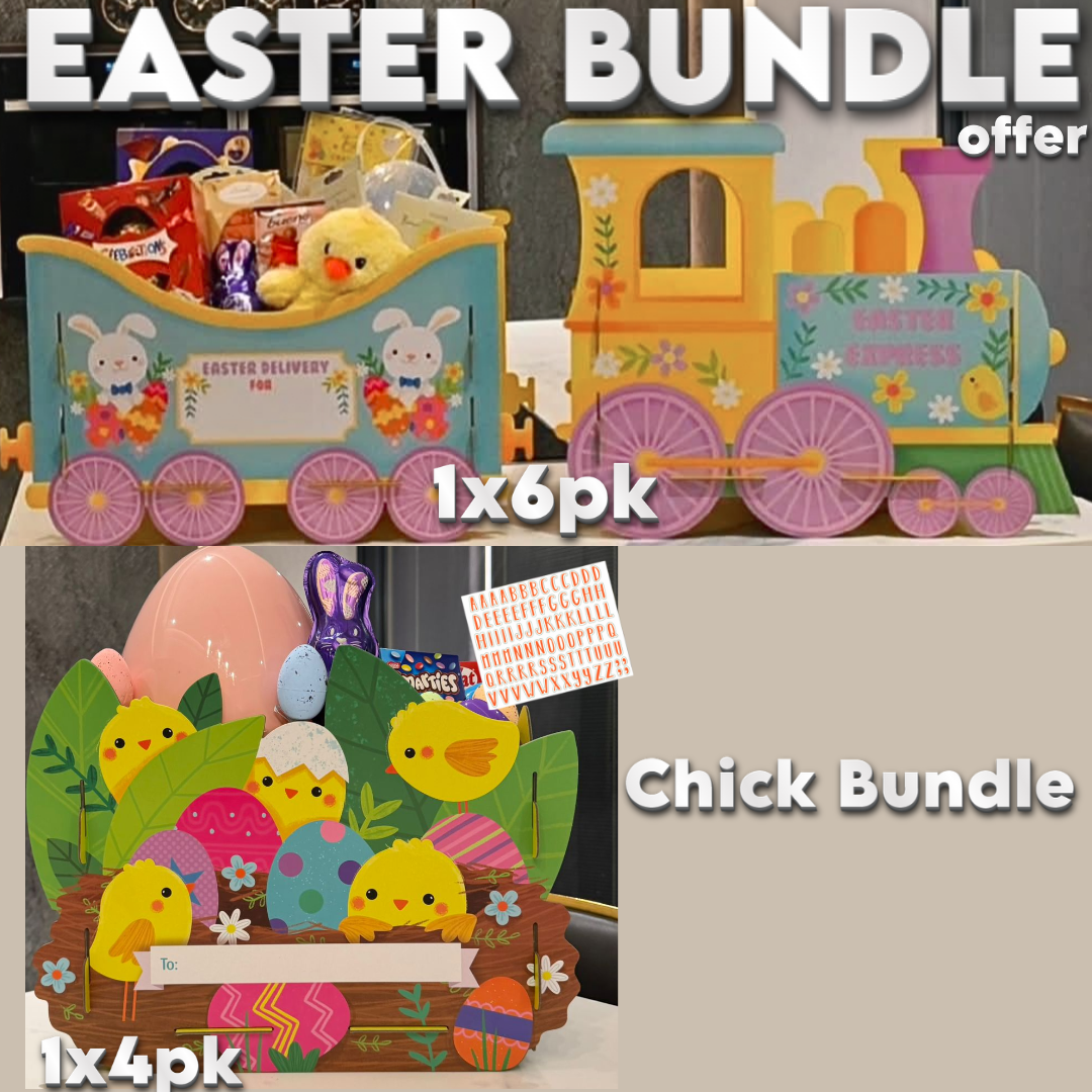 Easter Chick Box And Train Bundle Offer (4pk Chick- 6pk Train)