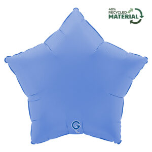 Grabo 18 inch Soft Matte Lotus Blue Star Foil Balloon