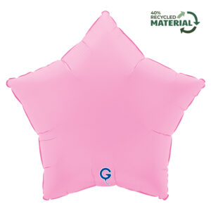 Grabo 18 inch Soft Matte Sakura Pink Star Foil Balloon
