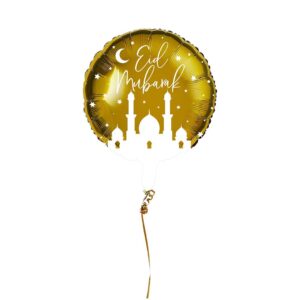 20 inch Eid Mubarik Gold Foil Balloon