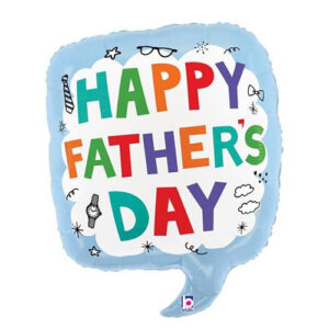 Grabo 23 inch Happy Father's Day Speech Bubble Foil Balloon