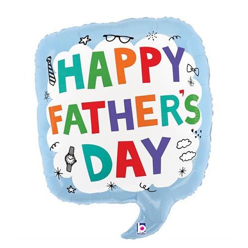 Grabo 23 inch Happy Father's Day Speech Bubble Foil Balloon