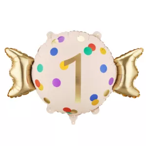 Party Deco 24 inch Age 1 Candy Shape Foil Balloon