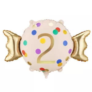 Party Deco 24 inch Age 2 Candy Shape Foil Balloon