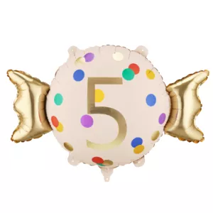 Party Deco 24 inch Age 5 Candy Shape Foil Balloon