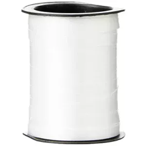Amscan White 25m5mm Balloon Polly Ribbon