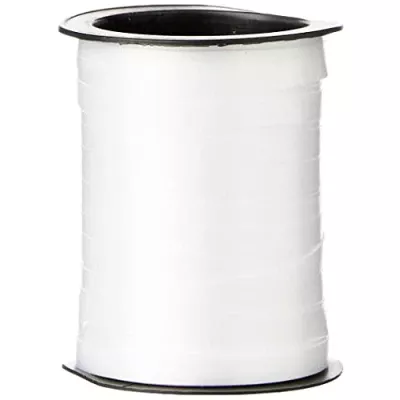 Amscan White 25m5mm Balloon Polly Ribbon