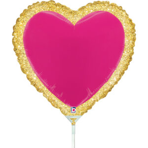 Grabo 14 inch Heart Patch Mini Foil Balloon (Unpackaged)