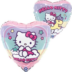 Grabo 18 inch Hello Kitty Rainbow Heart Shape Foil Balloon