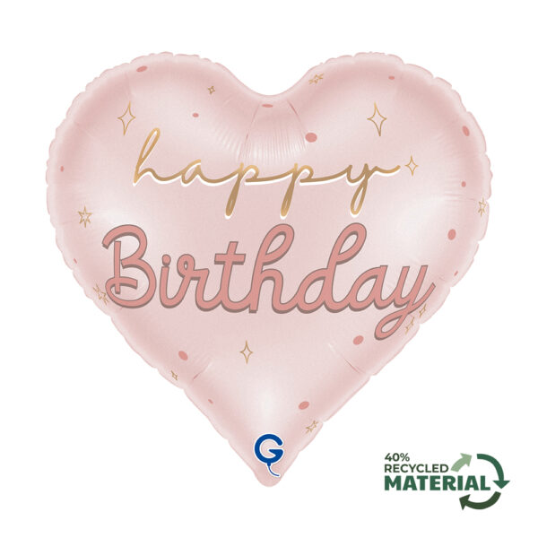 Buy Grabo 18 inch Pink Happy Birthday Heart Foil Balloon | Balloons4u