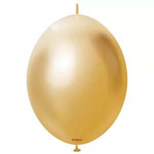 Kalisan 12 inch Mirror Gold K-Link Balloons