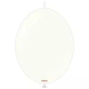 Kalisan 12 inch Retro White K-Link Latex Balloons
