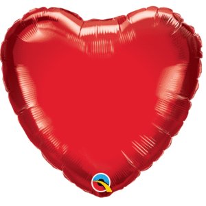 Qualatex 9 inch Red Heart Mini Foil Balloon (Air-Filled)