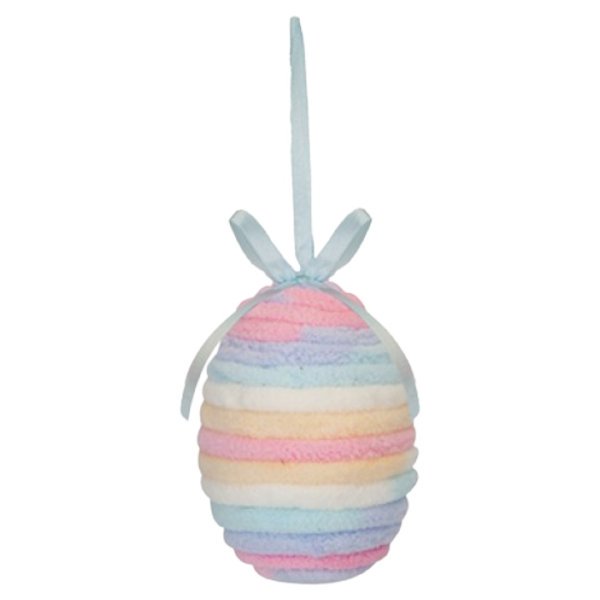7cm x 9cm Pastel Rainbow Egg Hanging Decoration