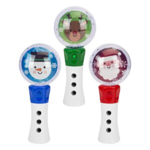 Christmas Face LED Ball Wands (3 Assorted)