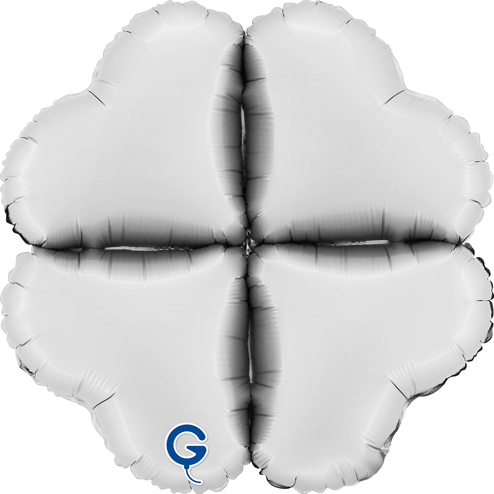 Grabo 16 inch Satin White Base Drops Foil Balloon