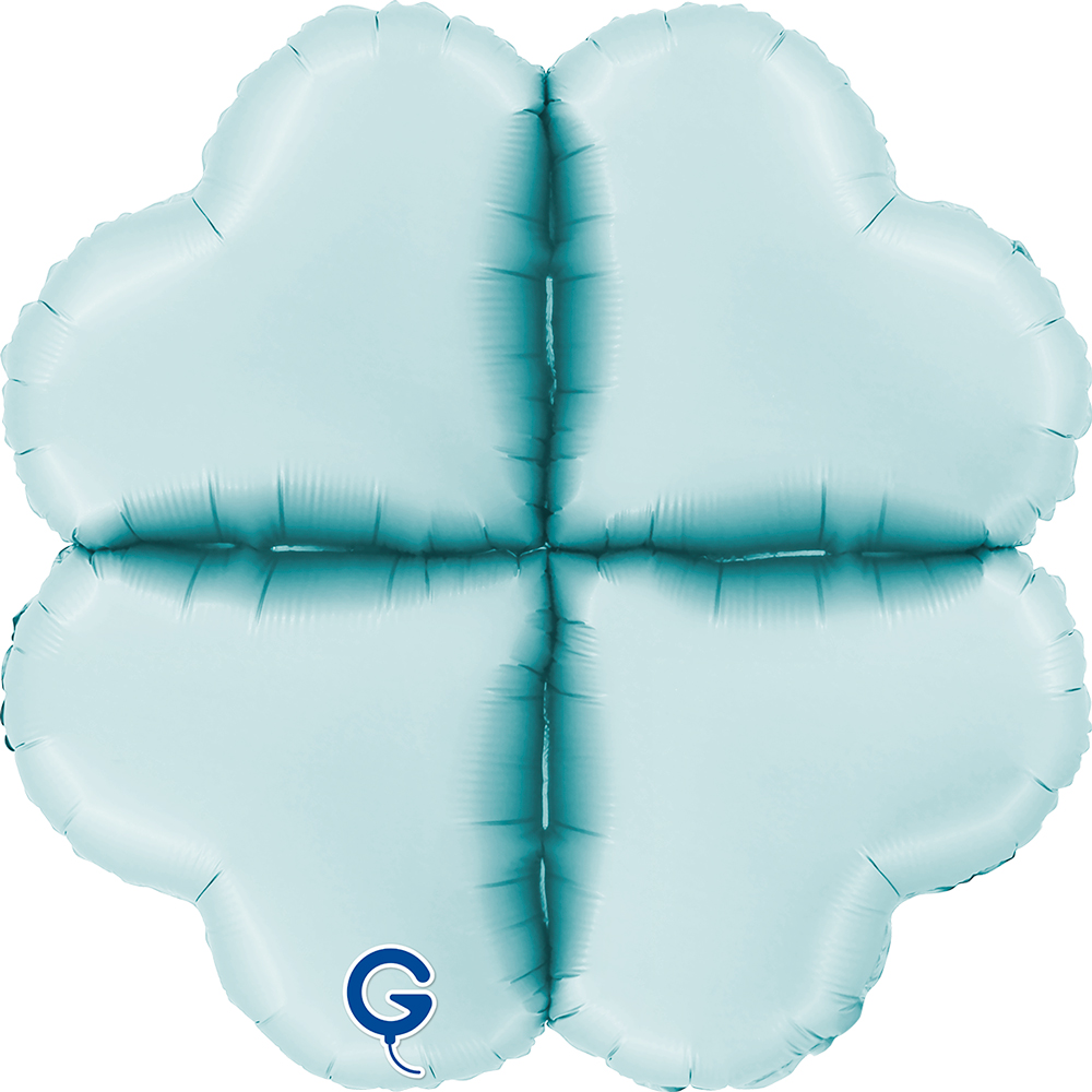 Grabo 26 inch Satin Pastel Blue Base Drops Mini Foil Balloon