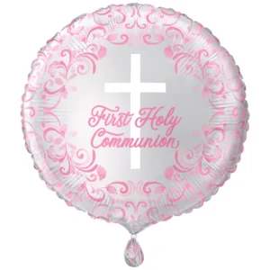 Unique 18 inch First Holy Communion Pink Foil Balloon